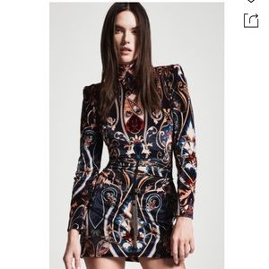 Dundas multi print velvet dress